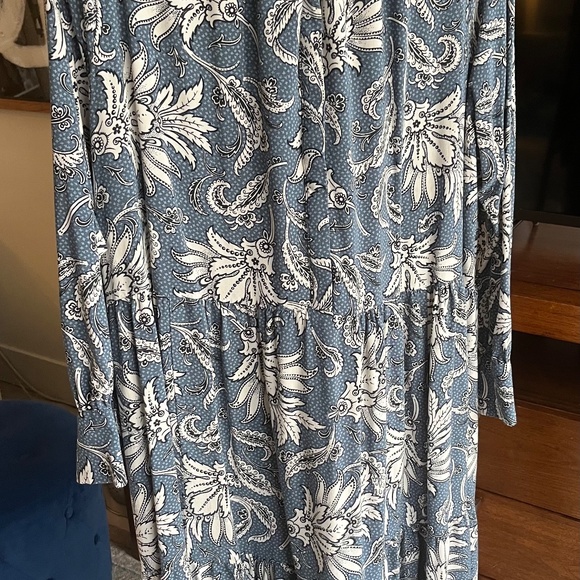 Button up drop waist dress, paisley like print - Picture 10 of 10